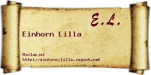 Einhorn Lilla névjegykártya